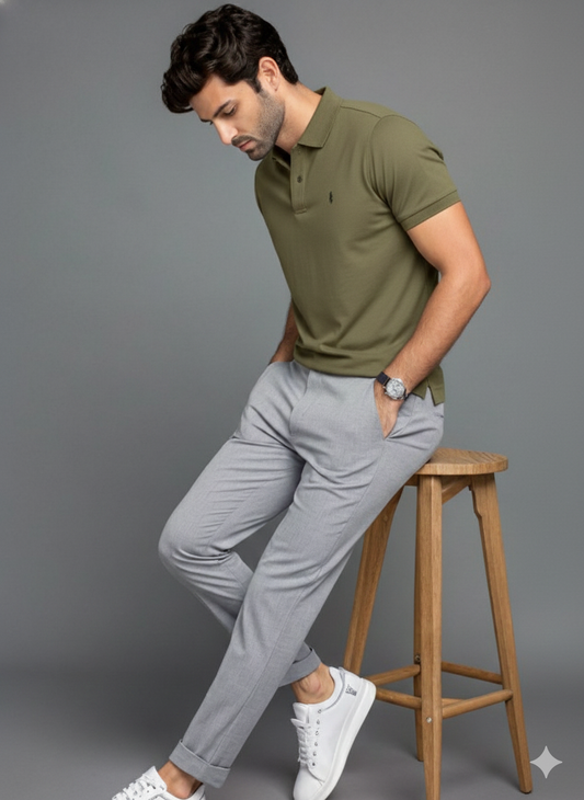 Olive green POLO T shirt