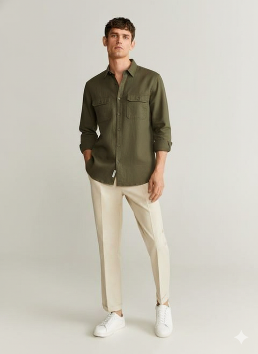 Dark olive Double pockets